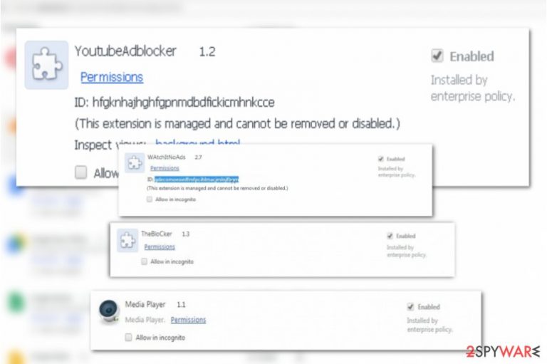 "Installed by enterprise policy" virus