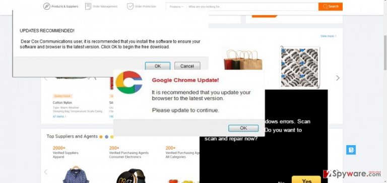 The image showing Installopensoftware.com ads