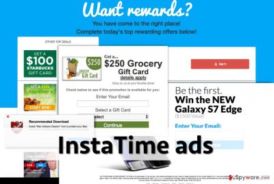 InstaTime adware displays possibly dangerous ads
