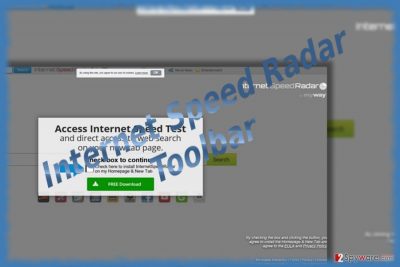 The screenshot of Internet Speed Radar Toolbar