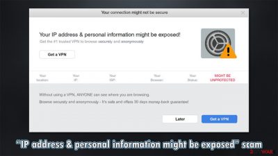 “IP address & personal information might be exposed” scam