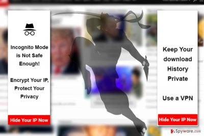 The image displaying IP Ninja ads