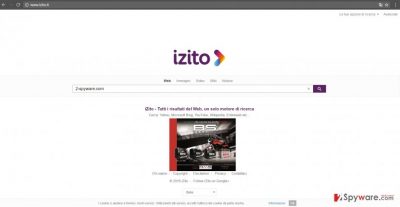 The example picture of izito.it hijacker