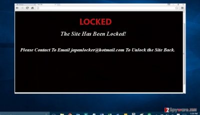 The example of JapanLocker virus