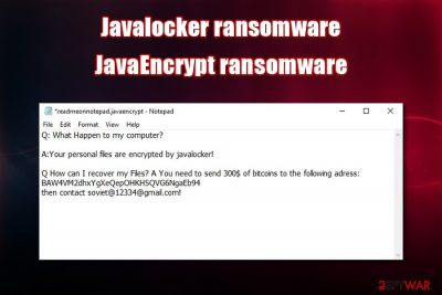 Javalocker ransomware