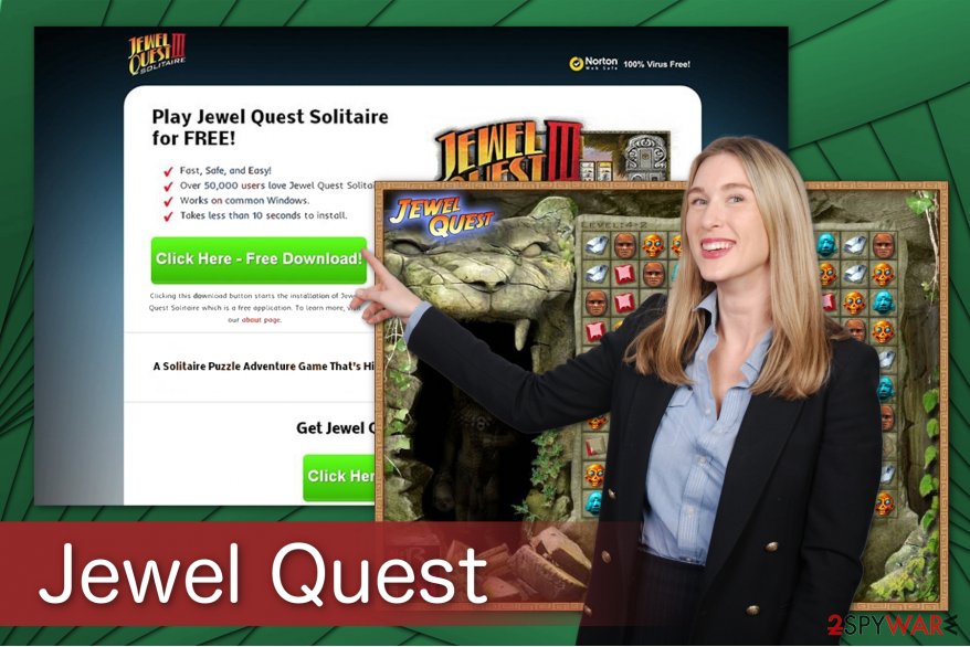 The illustration of Jewel Quest ads