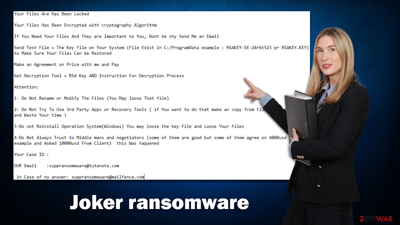 Joker ransomware virus