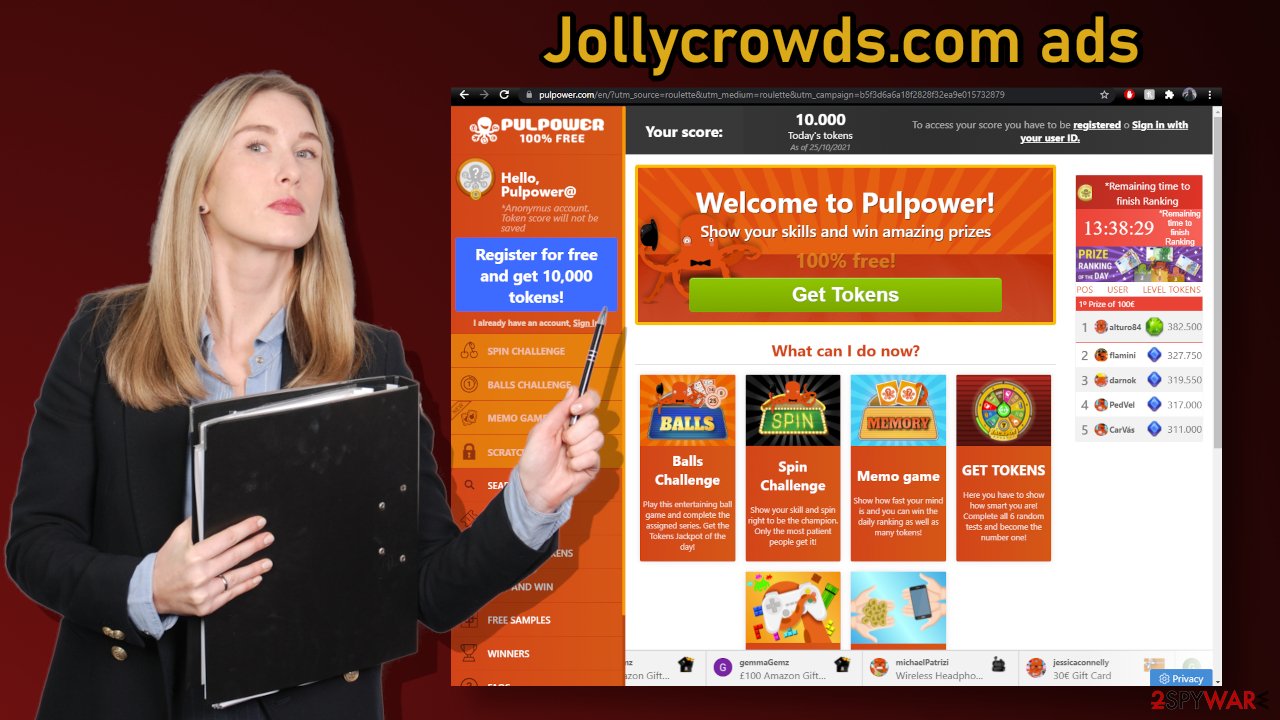 Jollycrowds.com ads