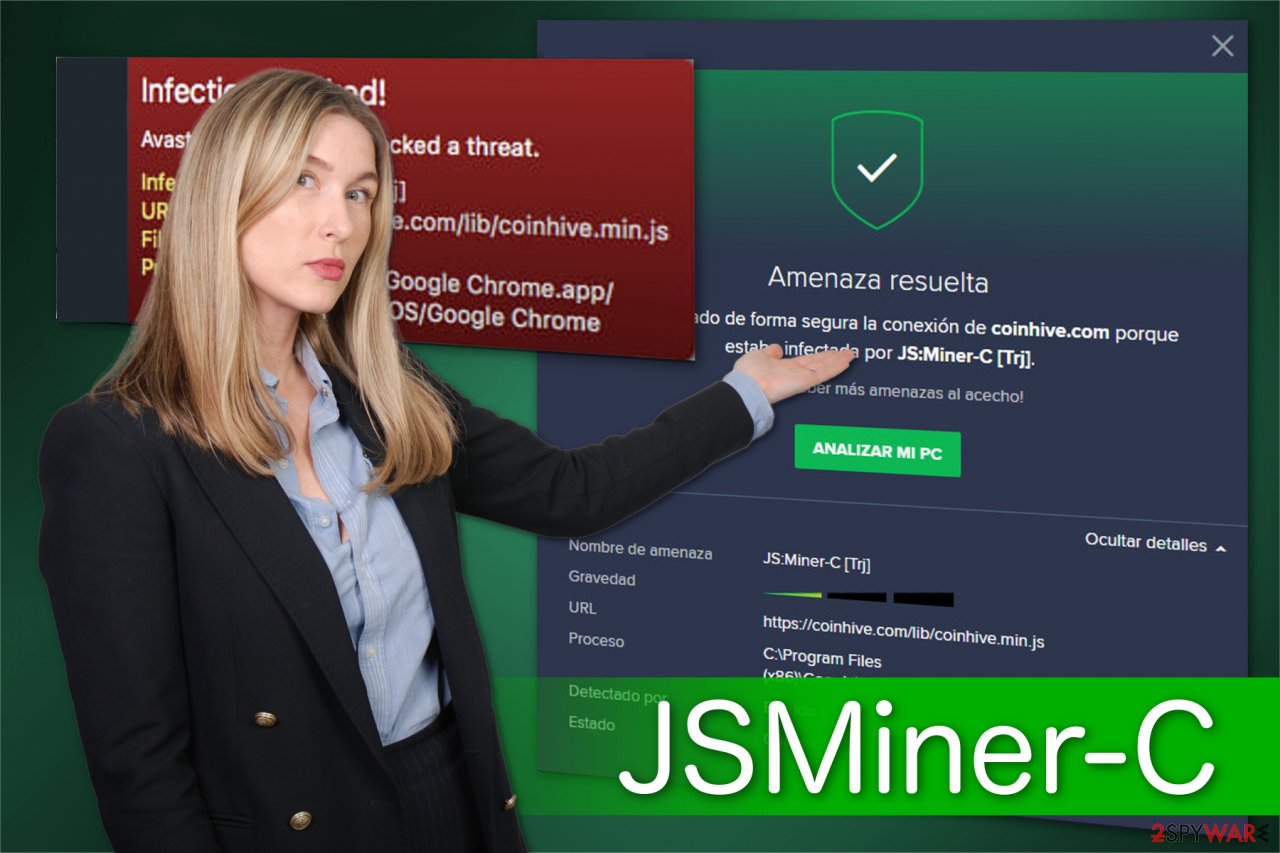 The illustration of JSMiner-C malware