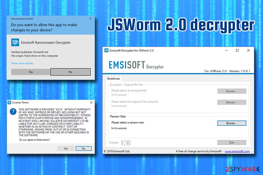 JSWorm 2.0 ransomware decrypter