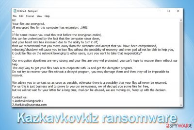 Kazkavkovkiz ransomware