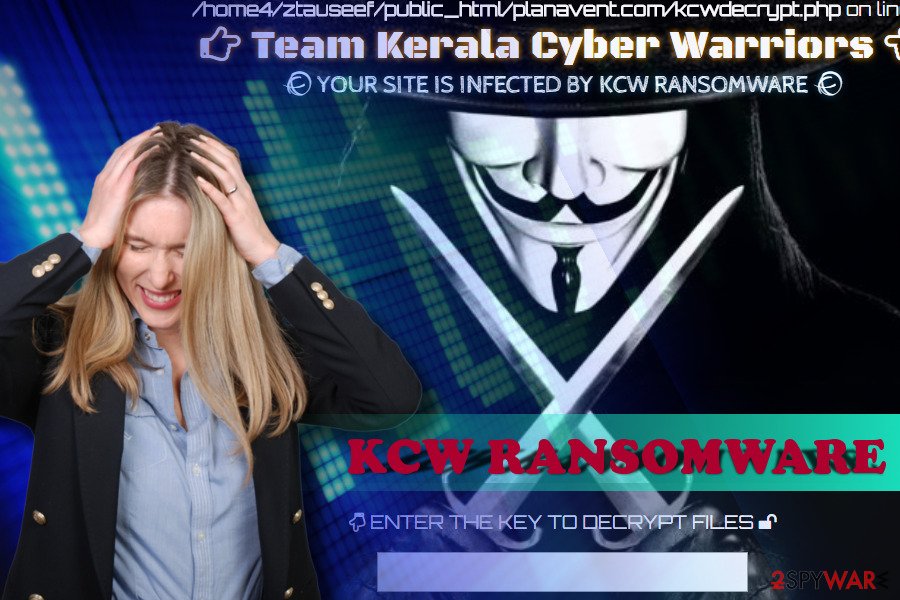 KCW ransomware encrypts websites