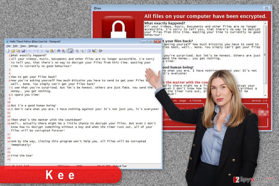 The image of Kee ransomware virus