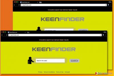 The suspicious KeenFinder.com search engine