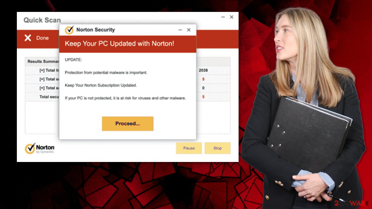 Keep Your PC Updated With Norton! virus scam