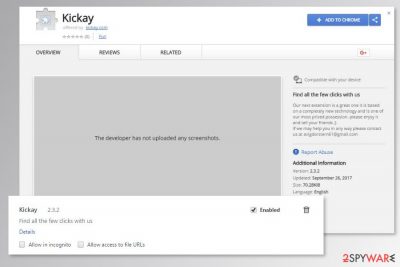 Kickay Chrome extension