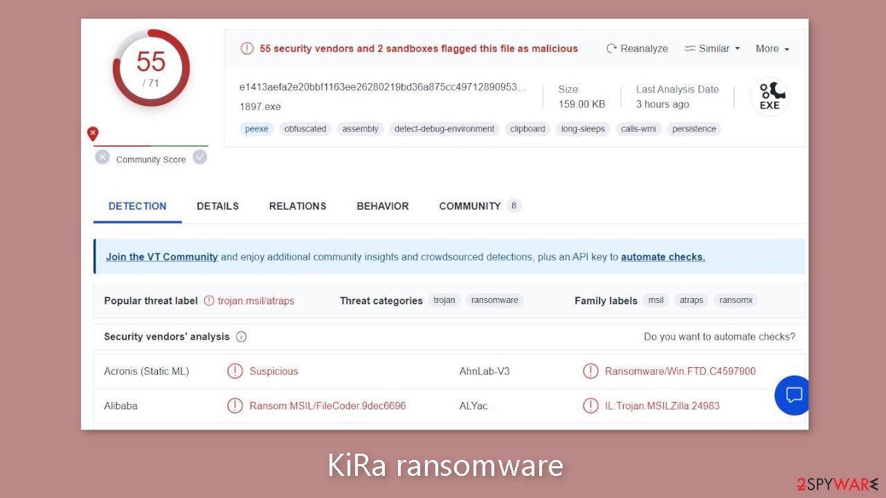 Remove KiRa ransomware (virus) - Recovery Instructions Included