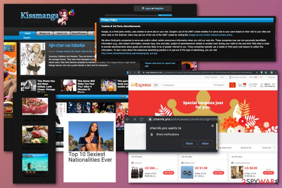 Kissmanga adware-type intruder