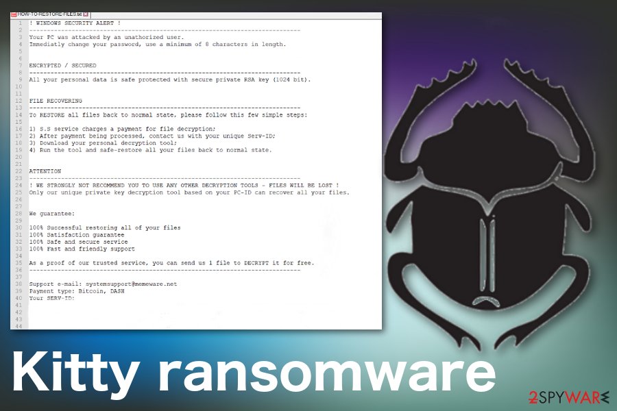 Remove Kitty ransomware (Free Guide) Decryption Steps Included