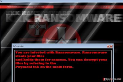 The image of KKK ransomware