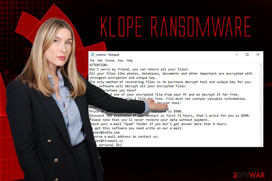 Klope ransomware virus