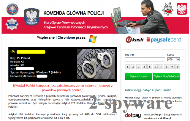 Komenda Glowna Policji virus snapshot Komenda Glowna Policji virus snapshot