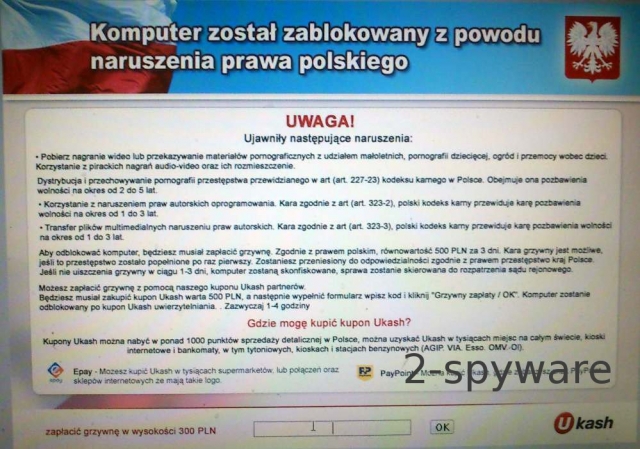 Komputer zostal zablokowany naruszenia prawa polskiego Komputer zostal zablokowany naruszenia prawa polskiego