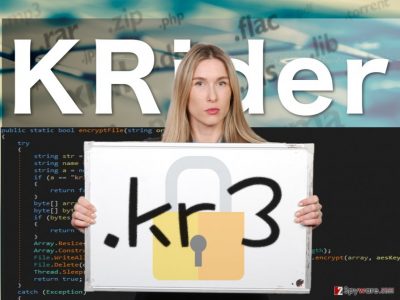 Image of the KRider ransomware virus