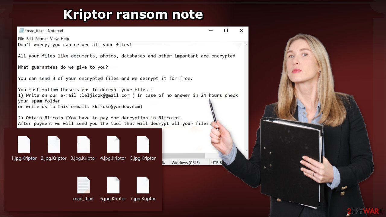 Kriptor ransom note
