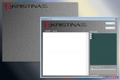 The picture of Kristina ransomware virus