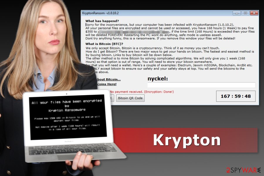 Picture of Krypton ransomware virus