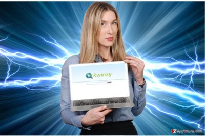 The picture revealing Kwinzy browser hijacker