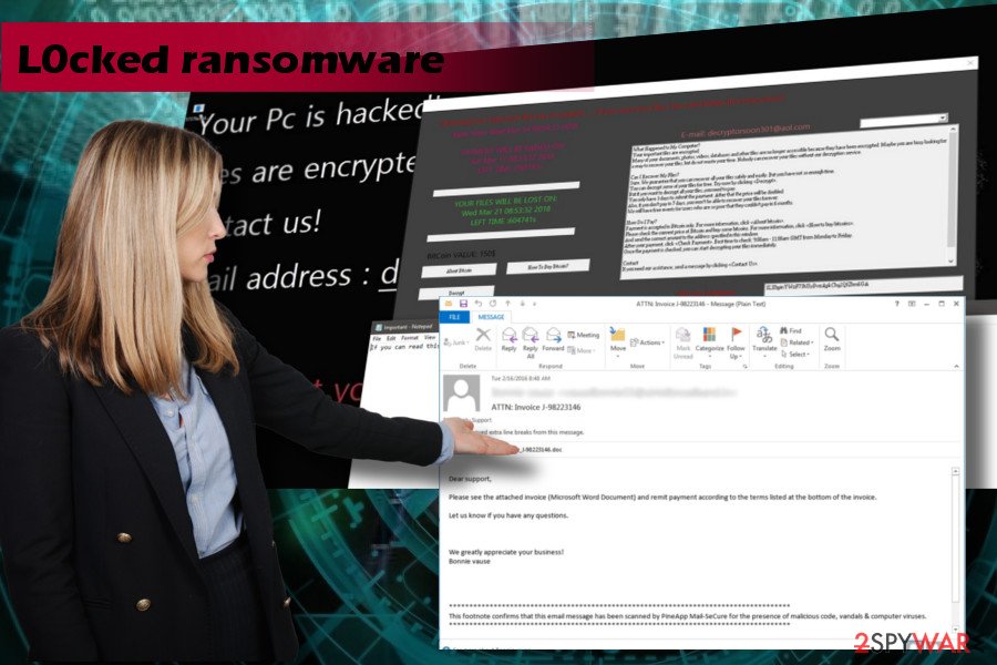 L0cked is a crypto-ransomware that demands to pay a ransom for a decryptor