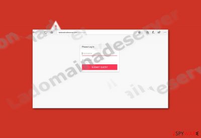 The image illustrating Ladomainadeserver log-in page