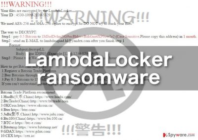 Image of the LambdaLocker ransomware virus