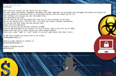Lanset ransomware virus