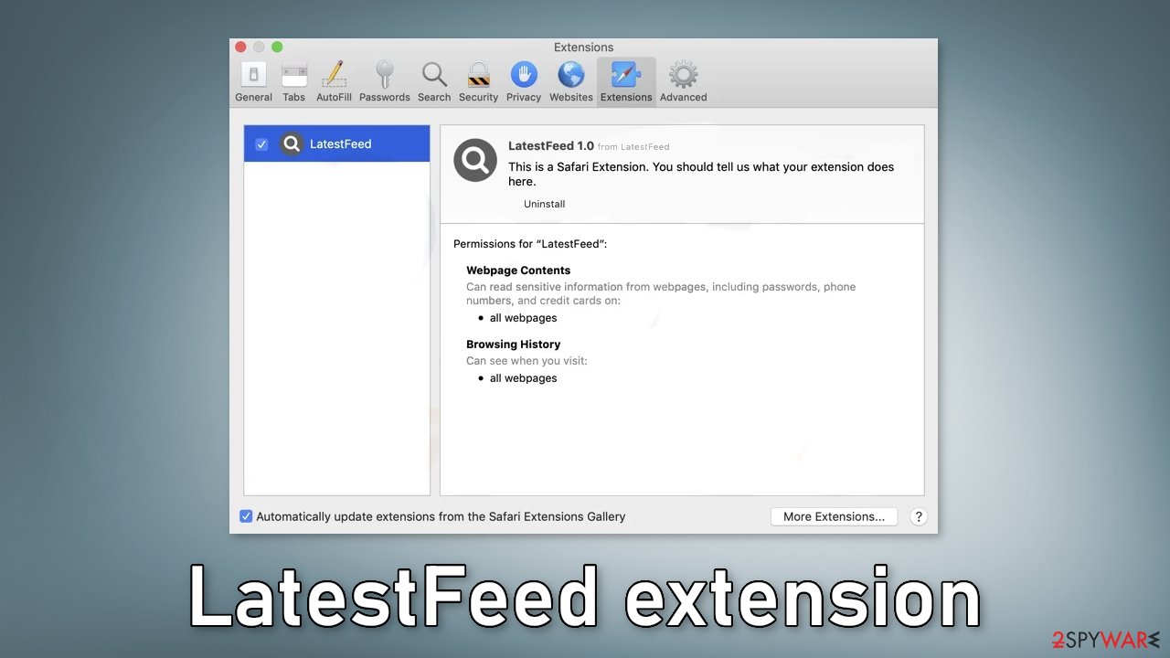 LatestFeed extension