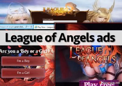 Examples of League of Angels ads