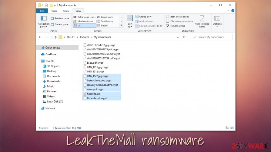 Leakthemall ransomware locked files