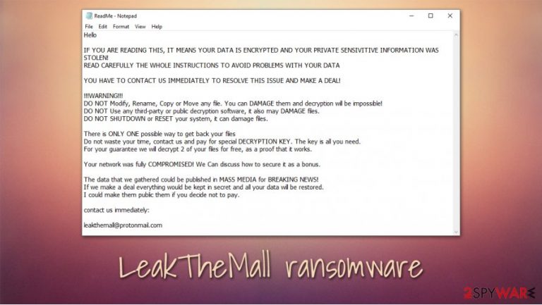 Leakthemall ransomware