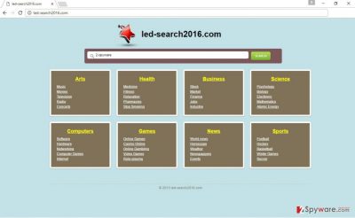 The picture of Led-search2016.com virus
