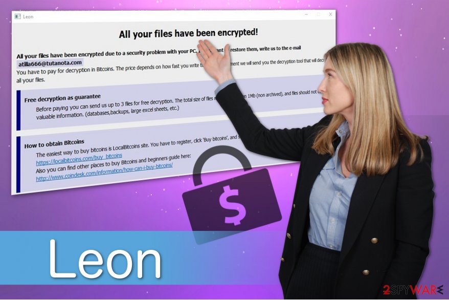 The illustration of Leon ransomware