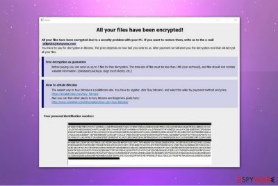 The ransom note of Leon ransomware