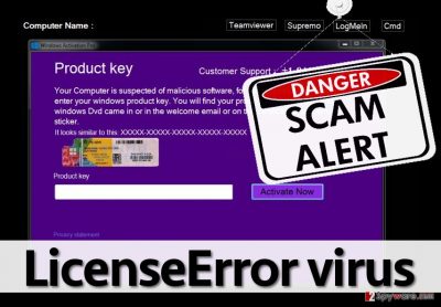 LicenseError malware asks to input product key