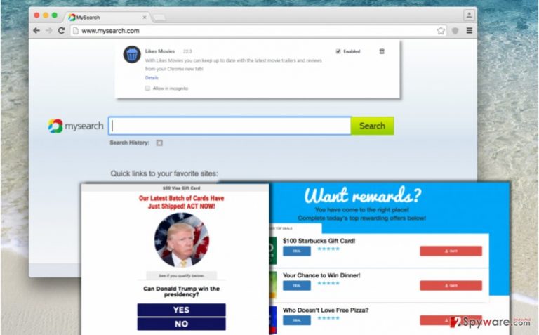 Likes Movies changes homepage and serves annoying ads