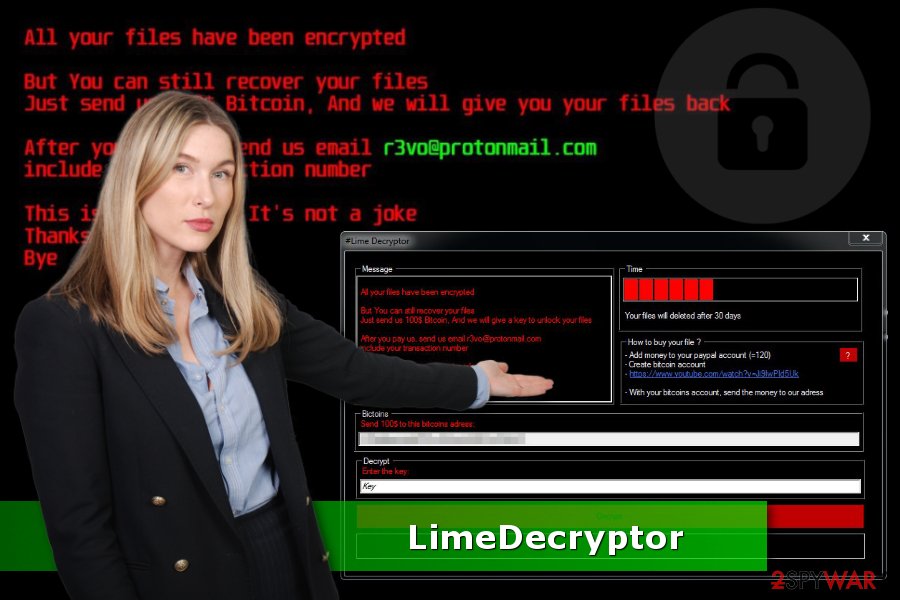 The picture of Lime ransomware virus