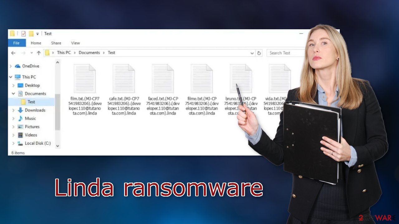 Linda ransomware locked files