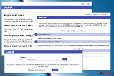 LockeR ransomware payment website