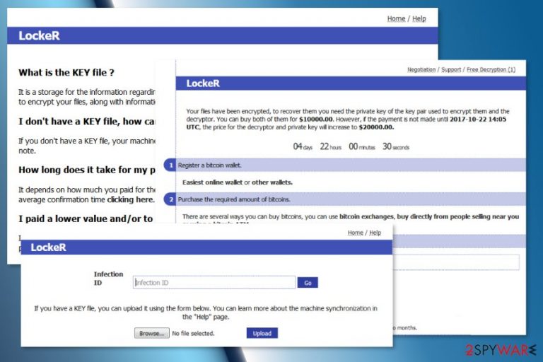 LockeR ransomware payment website