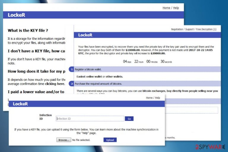 LockeR ransomware payment website